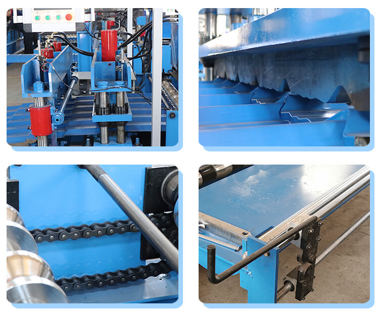 Multi-wave glazed roof machine details