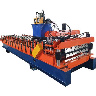 aluminum double layer roof wall panel machine